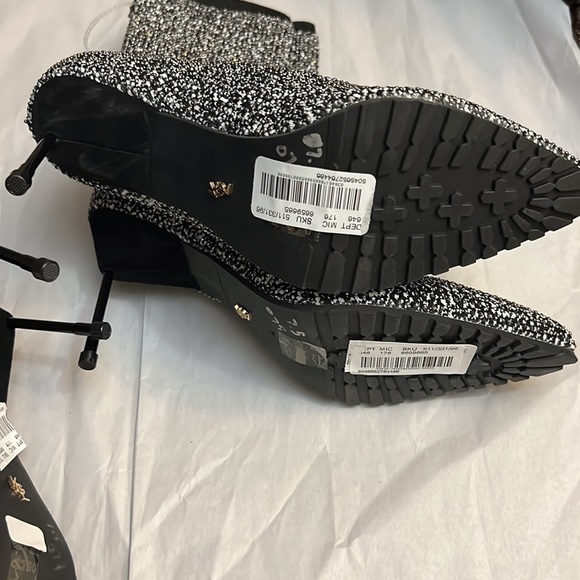 Kurt Geiger London Barbican Embellished Knit Heeled Boots - Picture 13 of 13